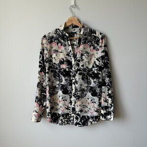 Talbots Floral Button Down Blouse | Size 4